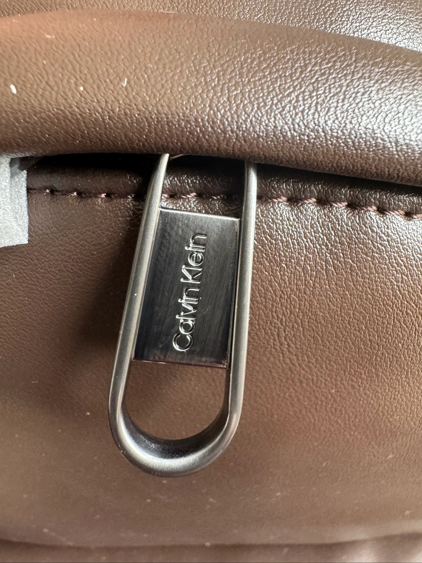 Authentieke Calvin Klein rugzak van bruin leer – photo 9